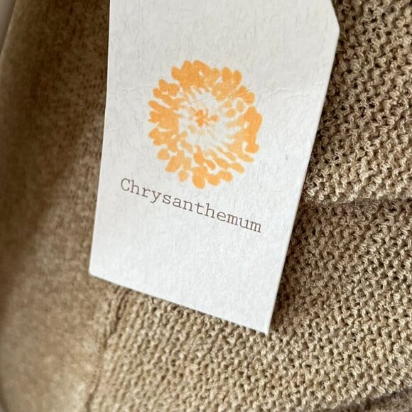 Chrysanthemum Woman's Beige Wrap Belted Knit Midi Dress Sz Med - Picture 6 of 8